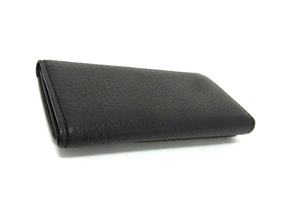 Burberry Holder Wallet Leather Black Key Black